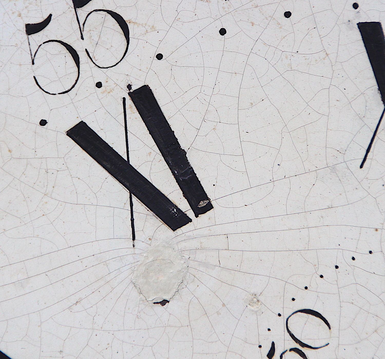 photo vintage Original 18th Century Original Iron Grandfather/Longcase Clock Dial. Fully Guaranteed.