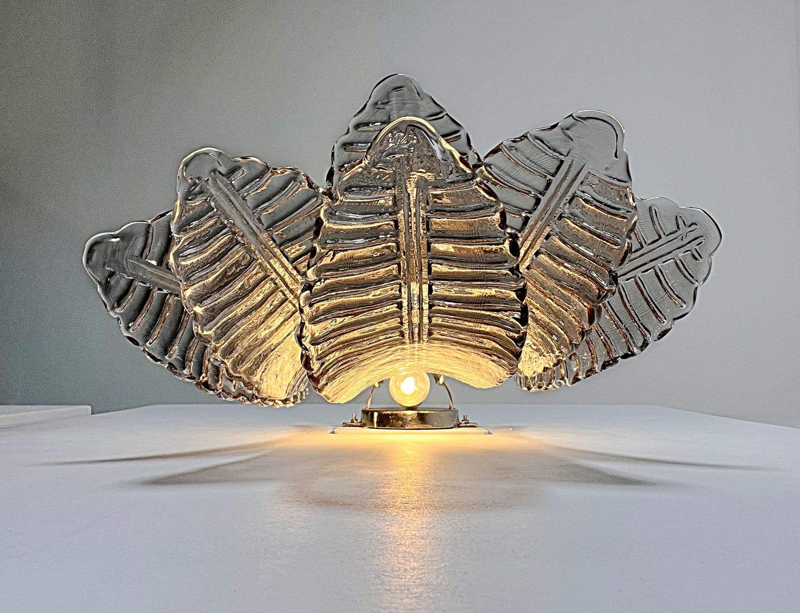 photo furniture Pair Of Vintage Murano Smoked Felci Glass Wall Sconces