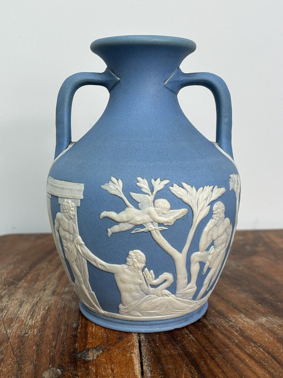 Wedgwood Light Blue Jasperware Portland Vase 18cm photo for sale
