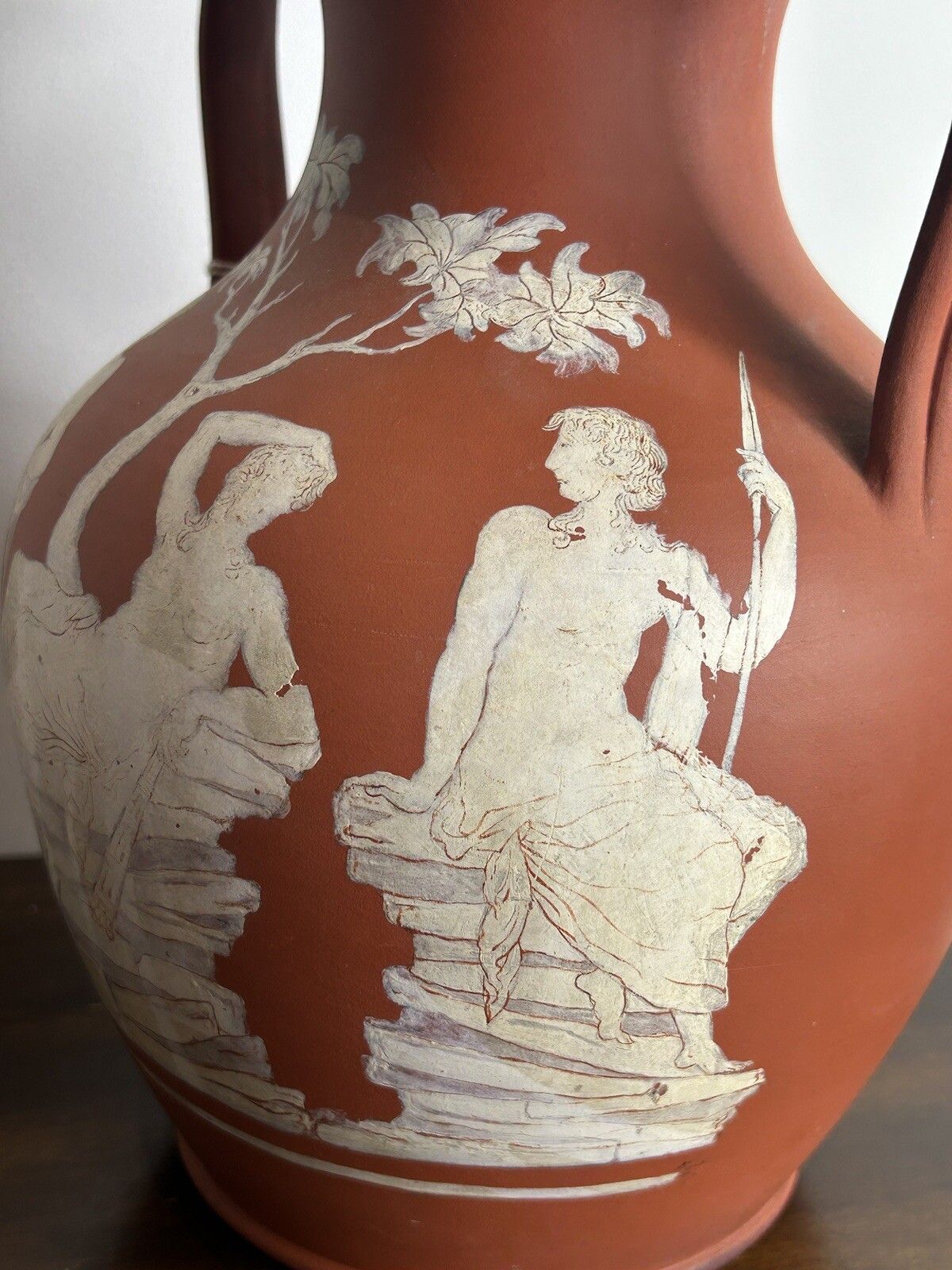 Wedgwood Teracotta Portland Vase Painted Rosso Antico Encaustic Style photo 1199.0