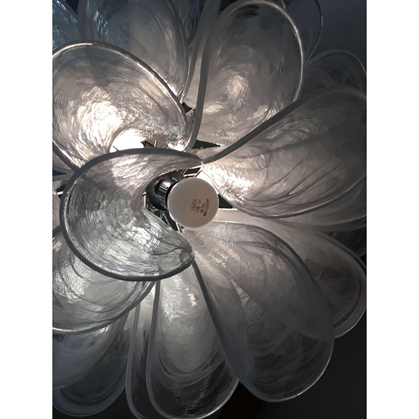 Murano Glass Sputnik Chandelier With Alabaster Italian Glass photo for sale