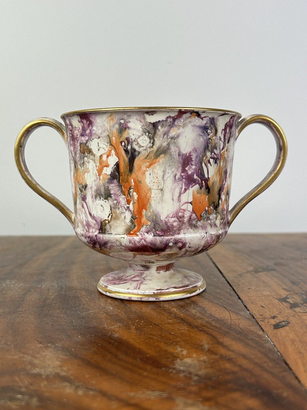 Wedgwood Moonlight Lustre Loving Cup 1820’s Georgian Porcelain photo Home Decor