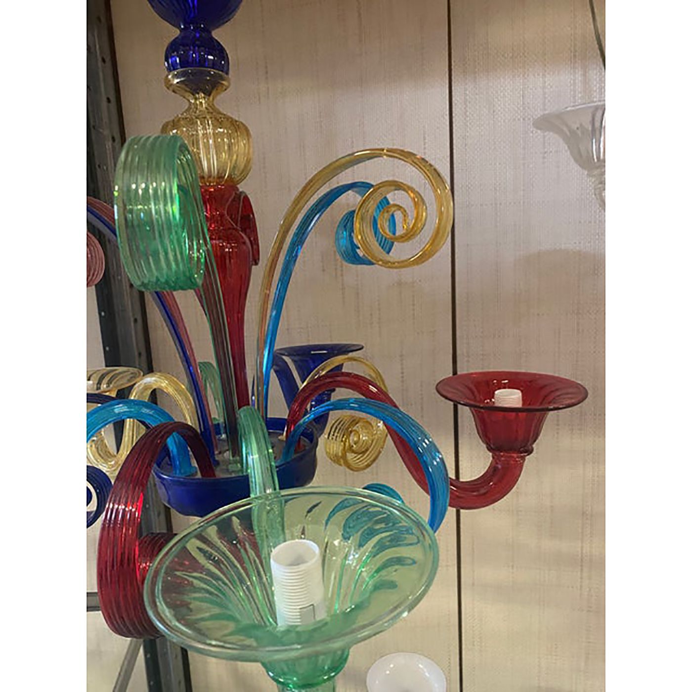 Murano Multicolors Glass Chandelier Random Colors 5 Arms photo Lighting