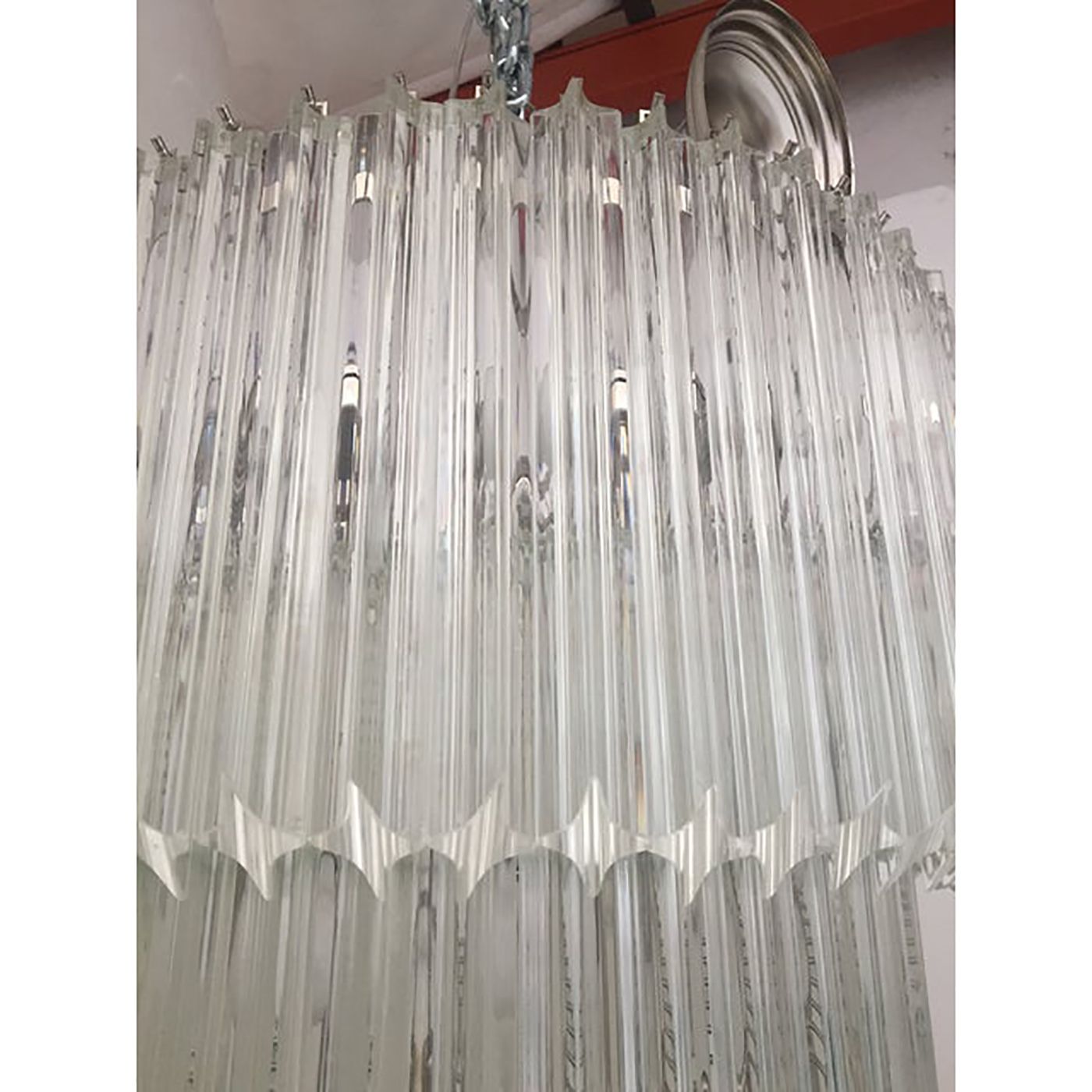 Murano Glass Sputnik Quadriedro Spyral Italian Chandelier photo vinterior