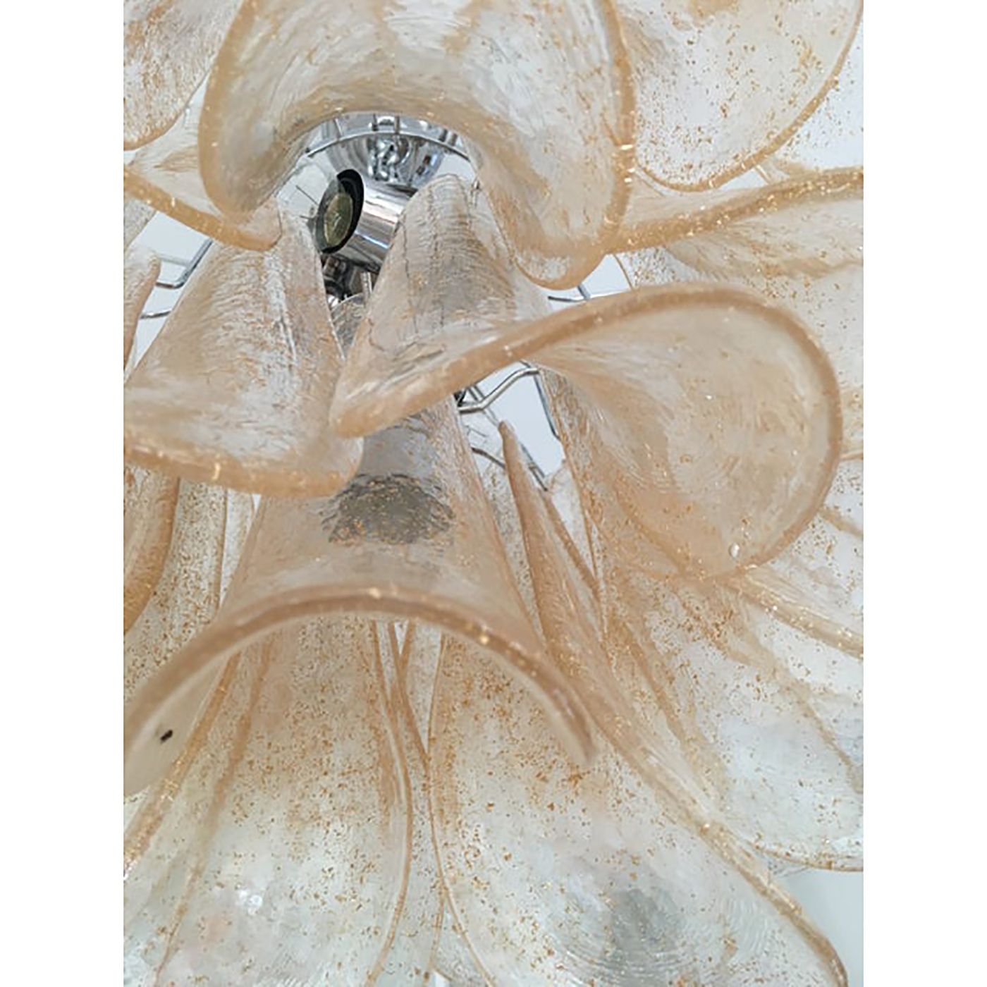 Italian Gold Selle Murano Glass Venini Style Chandelier photo 8800.0