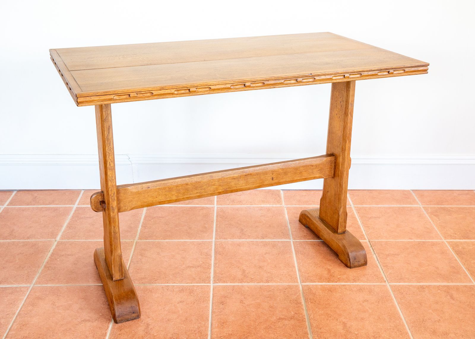photo furniture Blonde Light Oak Refectory Trestle Table Cotswold School Arts And Crafts Heals Bedroom Side Dining Tabl.E Golden Oak Rustic Farmhouse Antiqu.E
