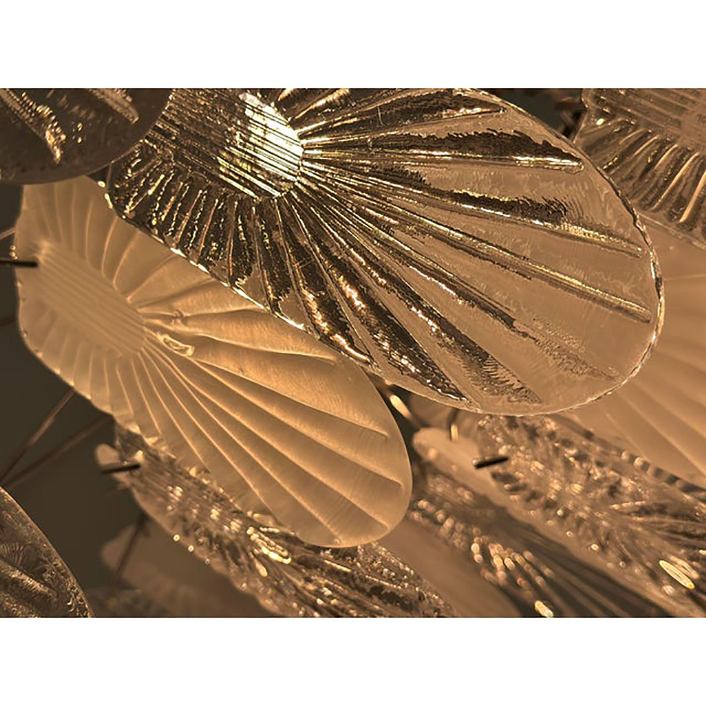 Art Deco Murano Style Chandelier Clear And Frosted Italian Sputnik Art photo Lighting