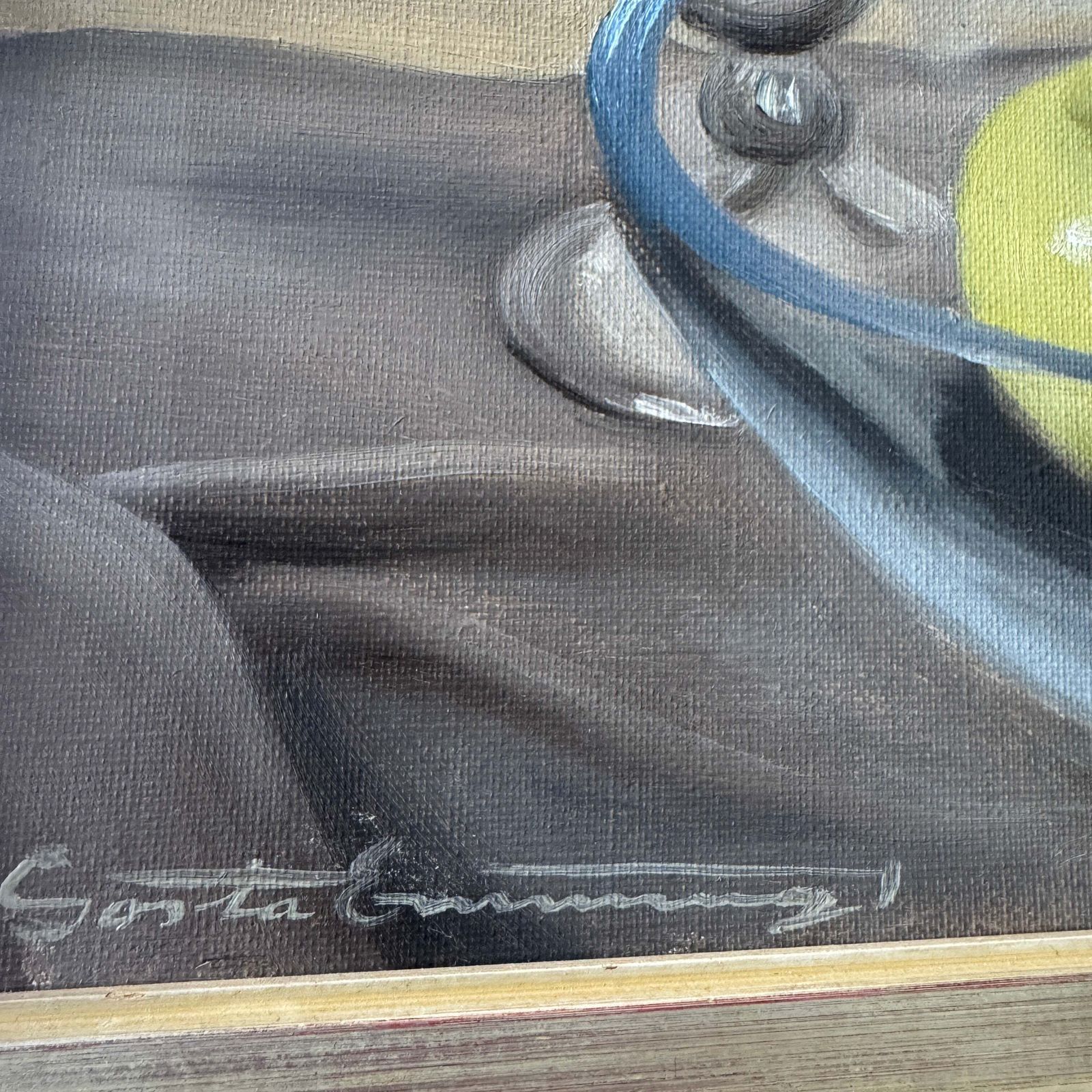 Threefold. Vintage Swedish Still Life Oil Painting. photo Art