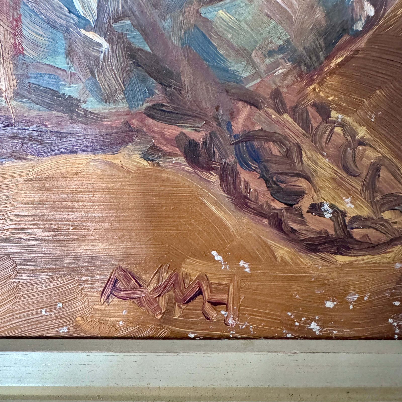 The Fisherman’s Corner. Vintage Swedish Oil Painting. photo Art