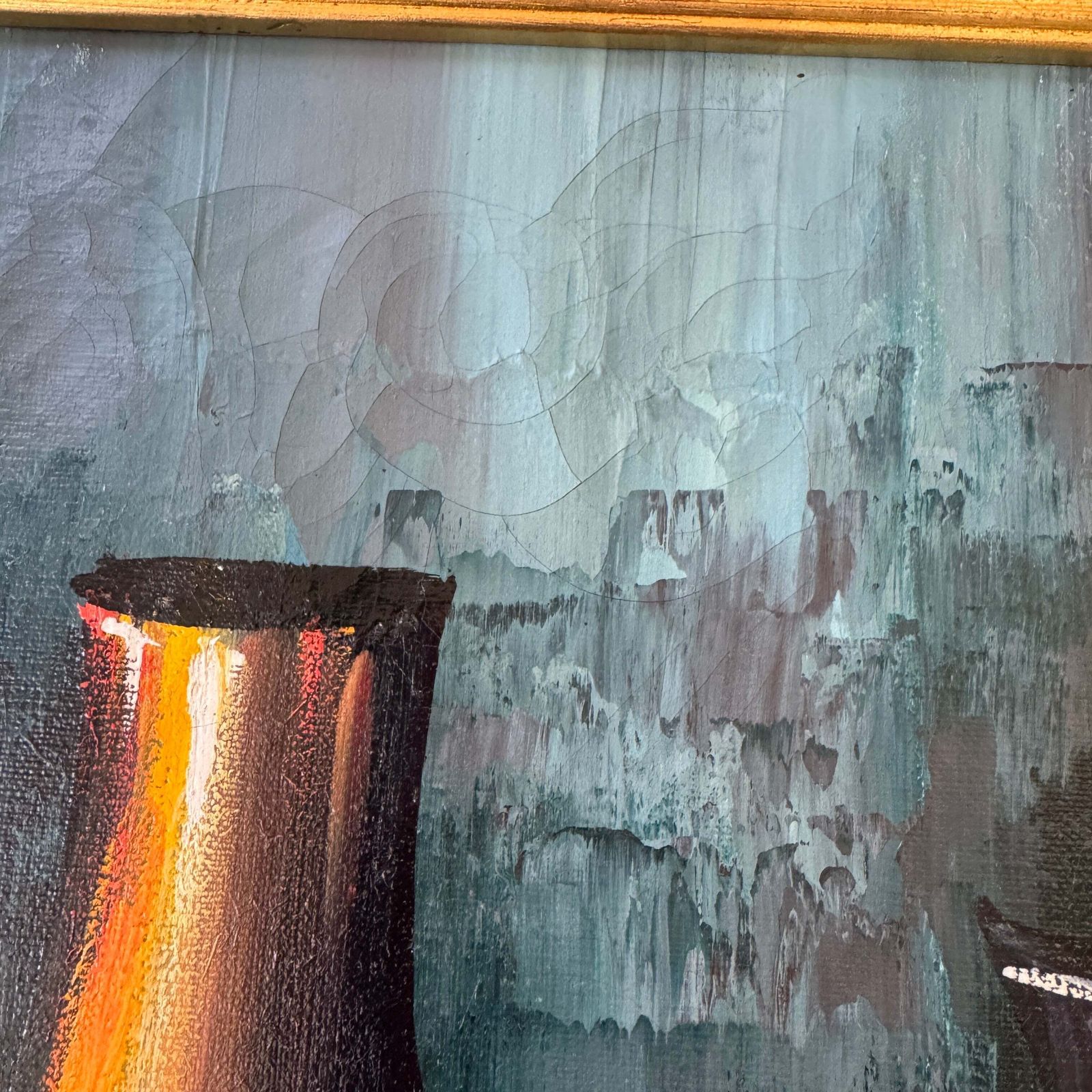 Vessels In Stillness. Vintage Swedish Still Life Oil Painting. photo for sale