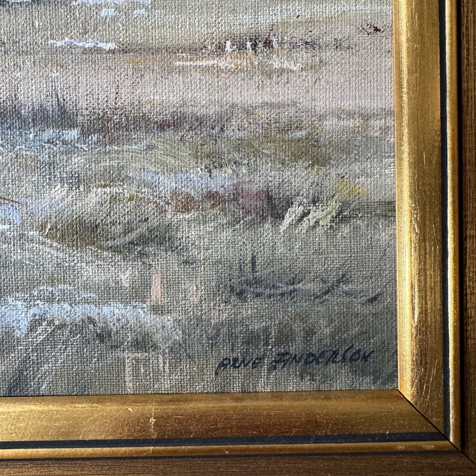Still Ground, Wild Heart. Vintage Swedish Oil Painting. photo Art