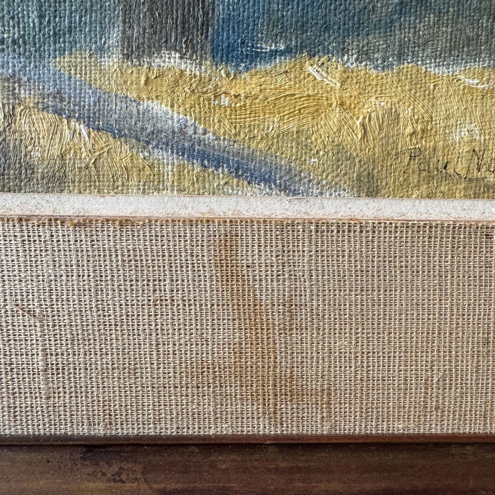 öland Village Path. Vintage Swedish Oil Painting. photo Art