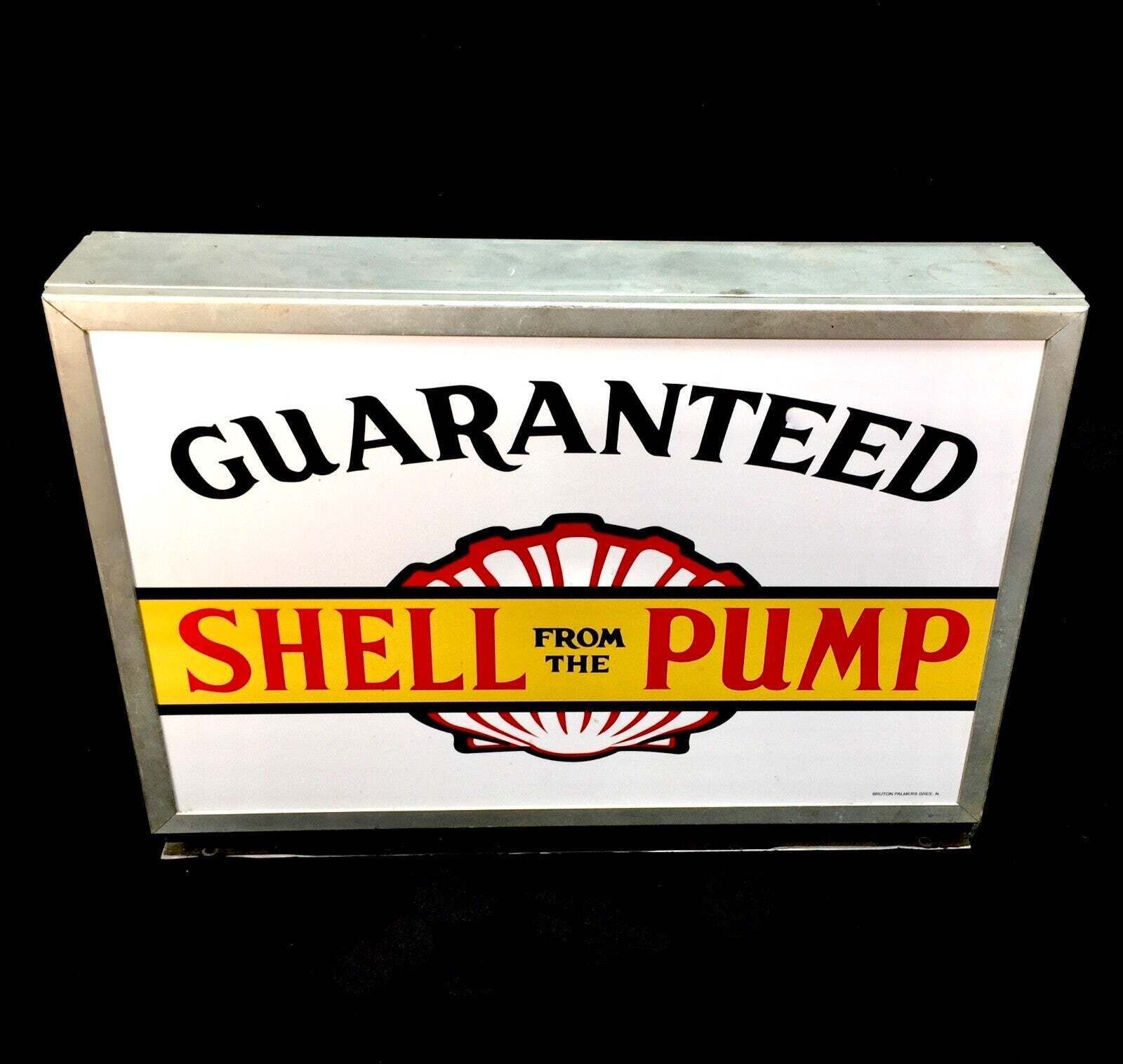 Vintage Advertising Freestanding Double Sided Shell Pump Sign C.1960 Lightbox photo 599.0