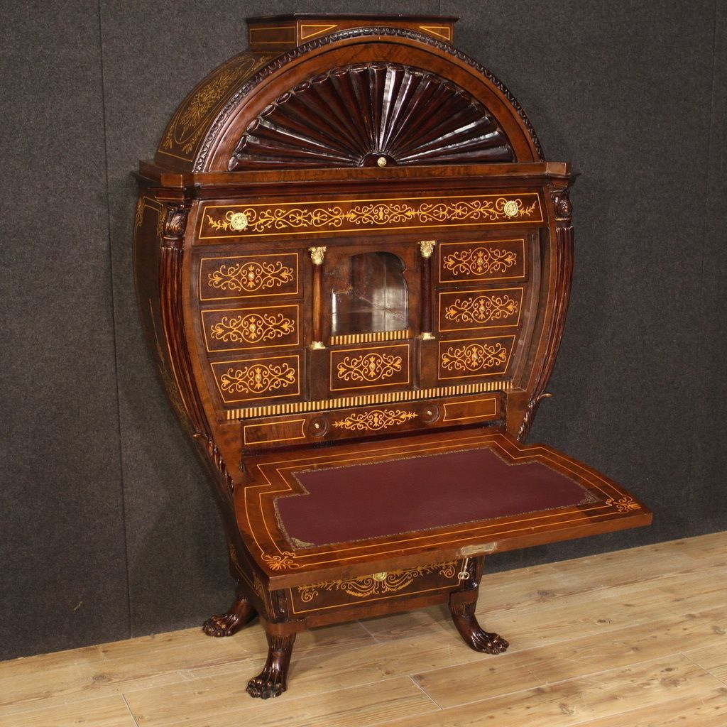 photo furniture Great Austrian Biedermeier Style Inlaid Secretaire