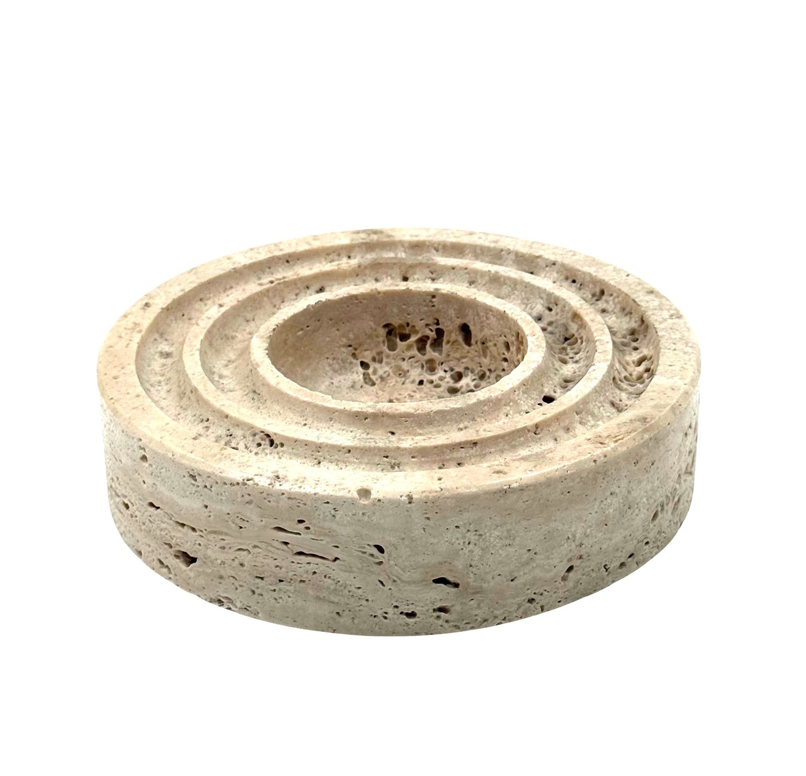 Travertine Vide Poche / Ashtray, Cerri Nestore, Italy, 1970s photo vinterior