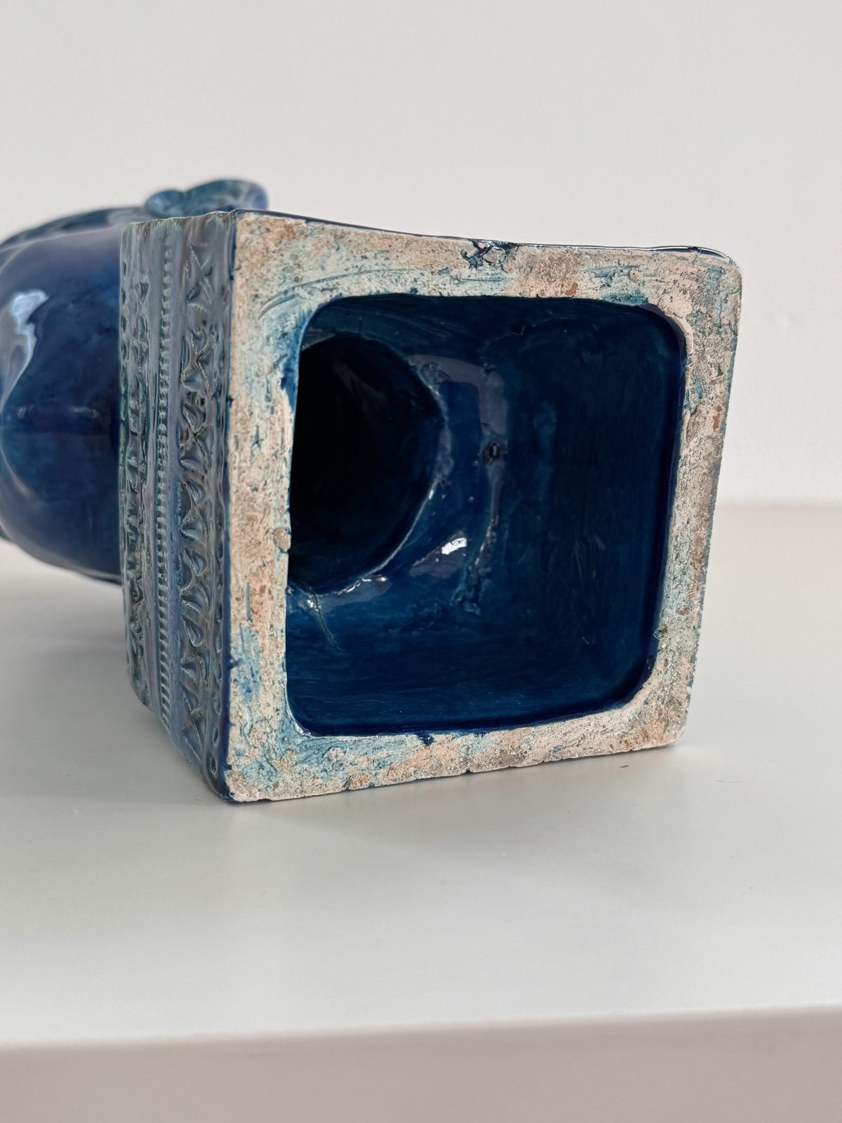 Aldo Londi For Bitossi Kwan Yin Buddha Rimini Blu, Italy, 1970s photo Home Decor