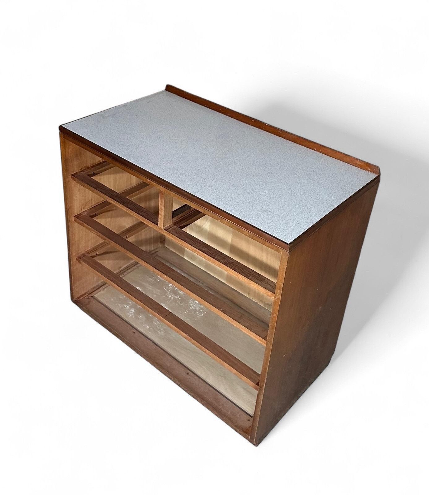 Mod Chest Of Drawers Walnut And Formica Mid Century Retro C1950s photo for sale