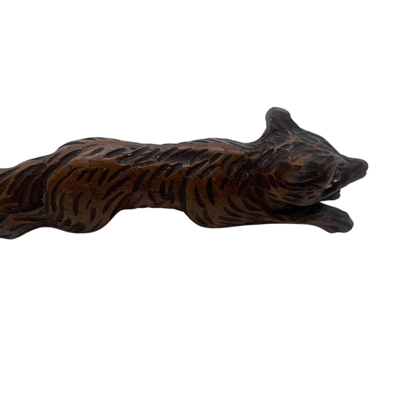 Antique Carved Fox Page Turner   Book Marker   Glass Eyes   Treen   Library   Home Decor   Study Decor photo Home Decor