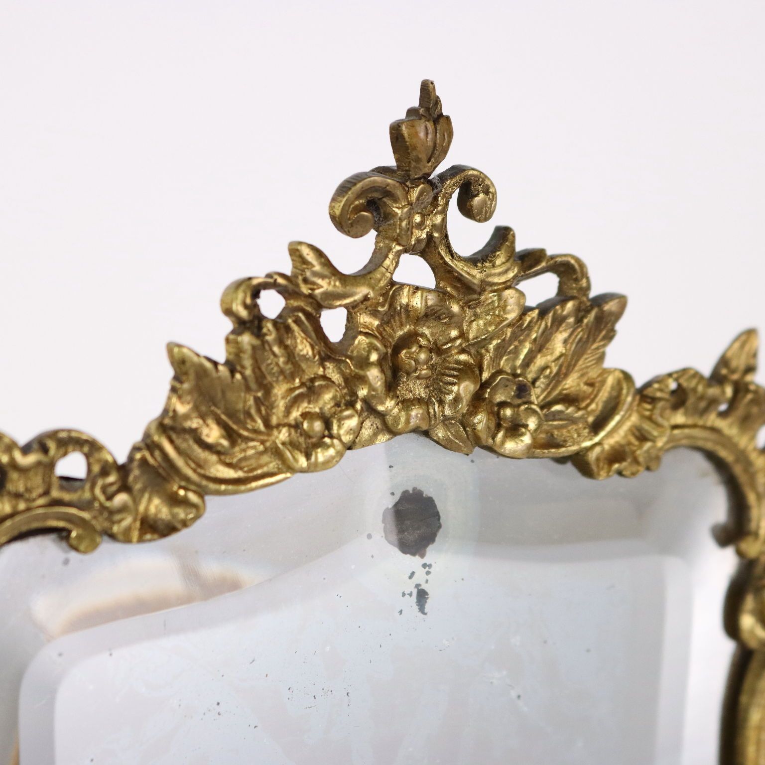 Antique Vanity Mirror Bronze Europe XIX XX Century photo for sale