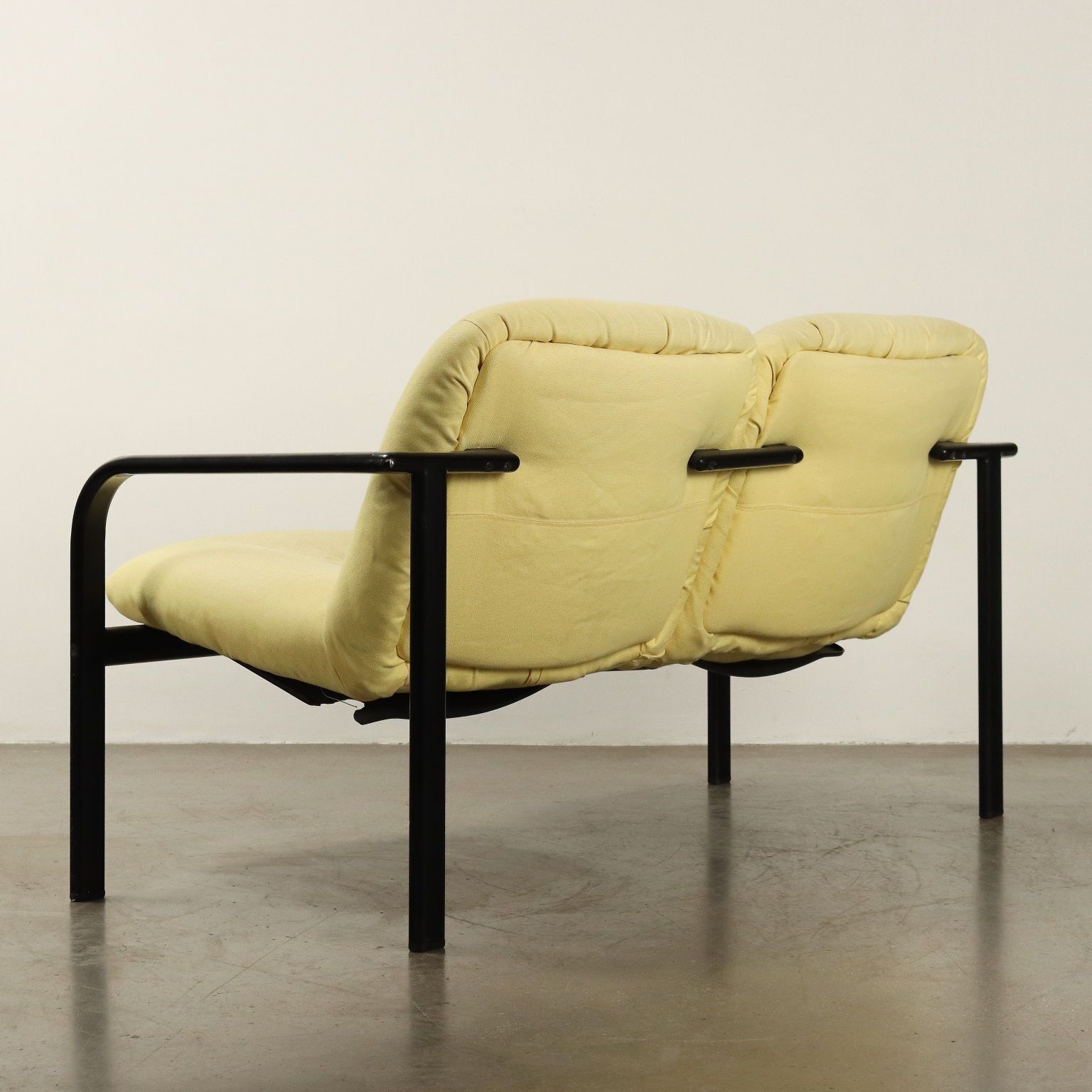 Small Vintage Icf Sofa 2 Seater Fabric Metal Design Italy 1980s 1990s photo vintage