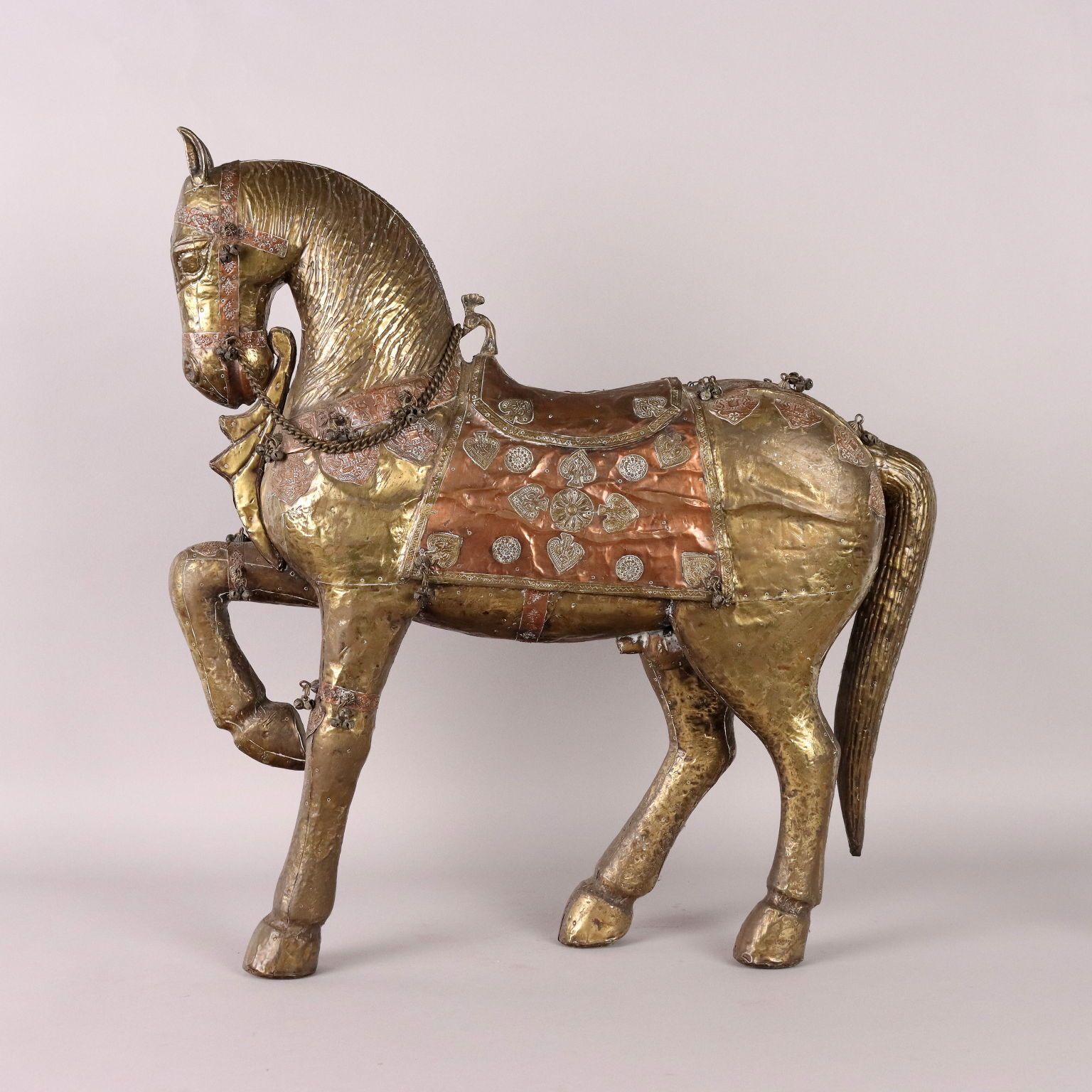 photo for sale Antique Horse Brass Sheeth Copper India Early XX Century