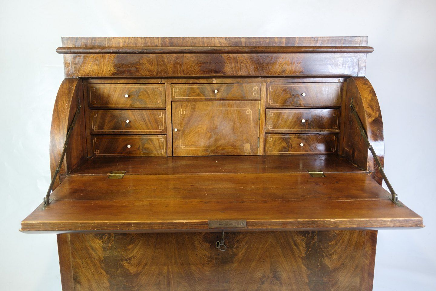 Chatol With Four Drawers In Hand Polished Mahogany  From 1820s photo 1425.0