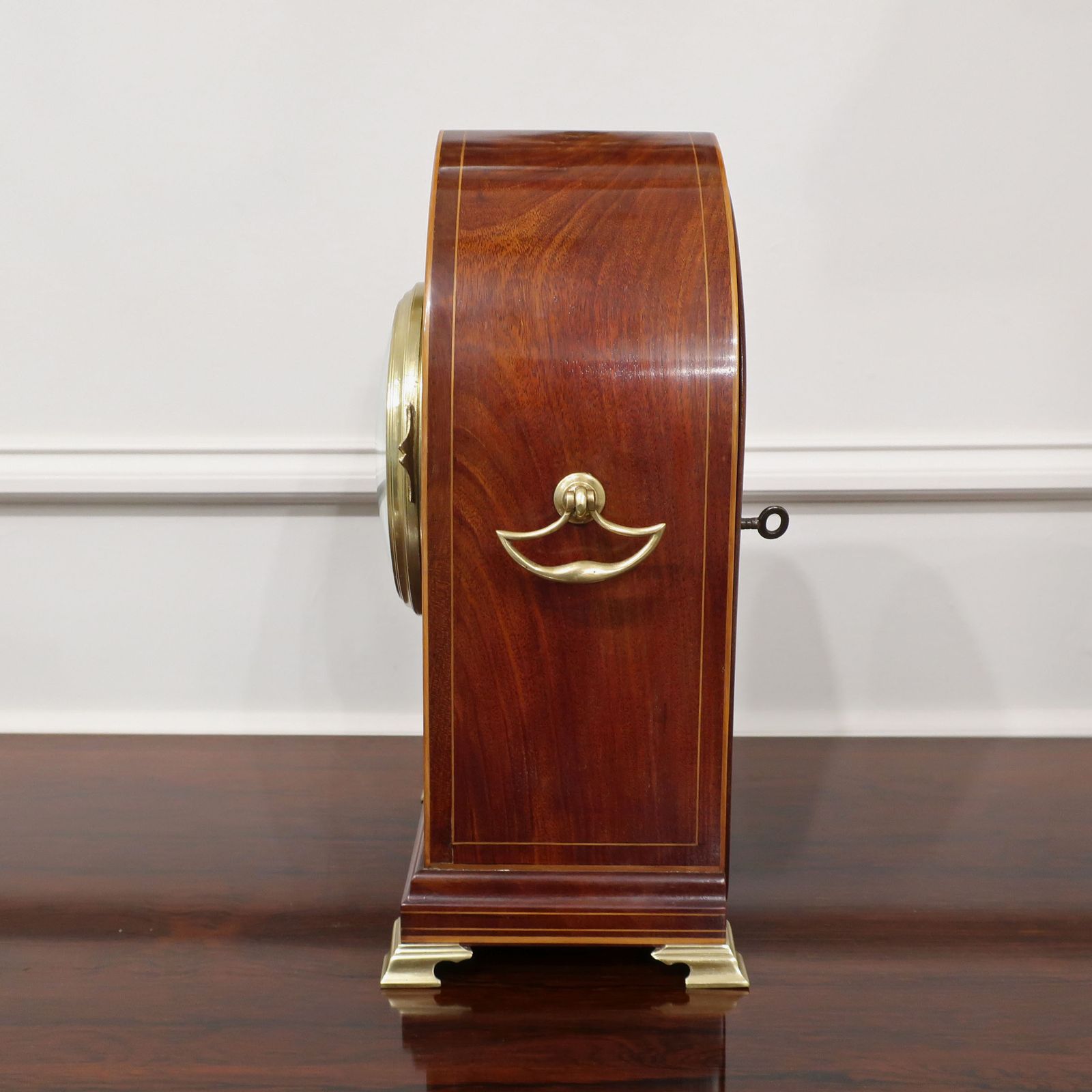 French Edwardian Mahogany Mantel Clock photo vinterior