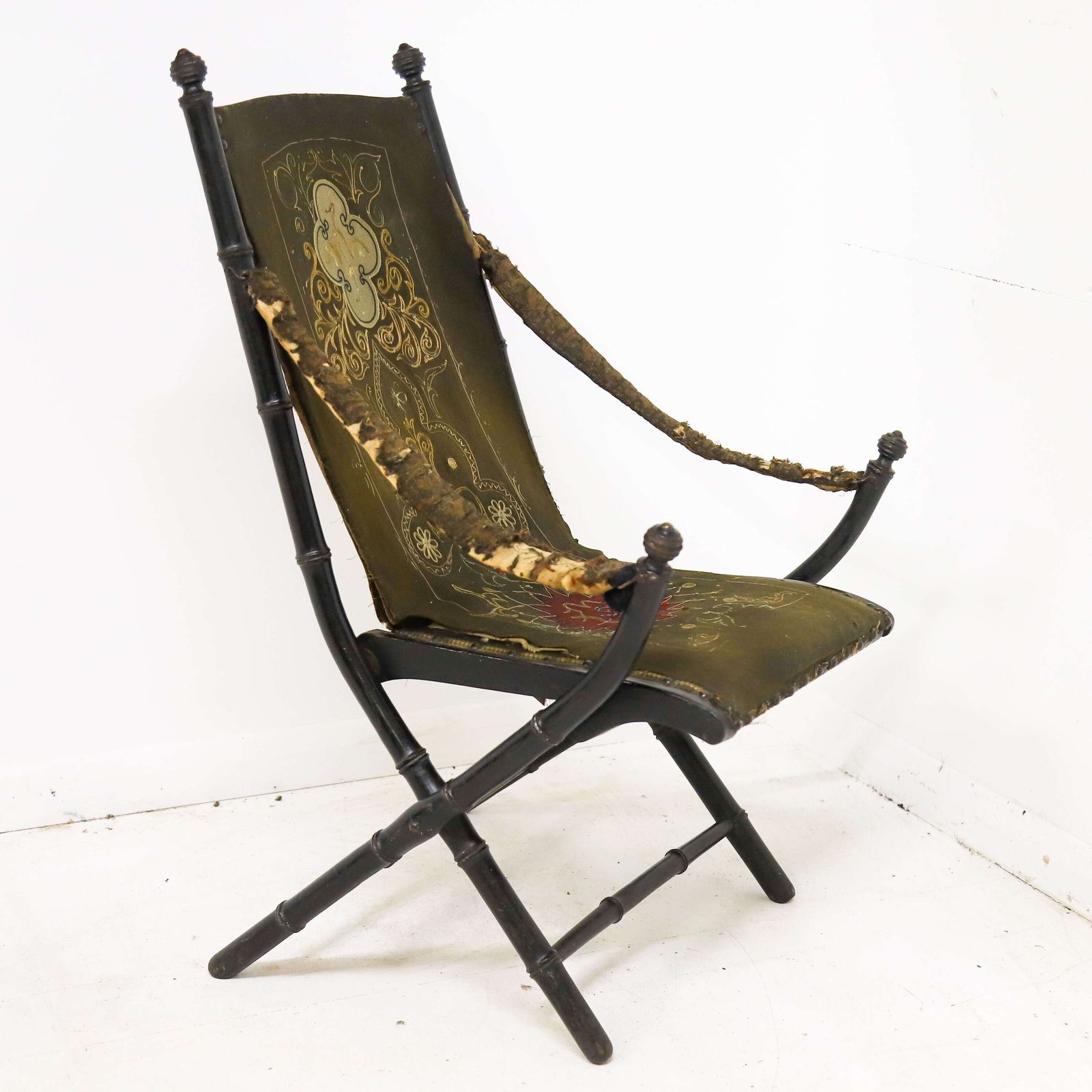Antique French Louis Philippe I (1830 1848) Ladies Campaign Folding Chair photo 475.0
