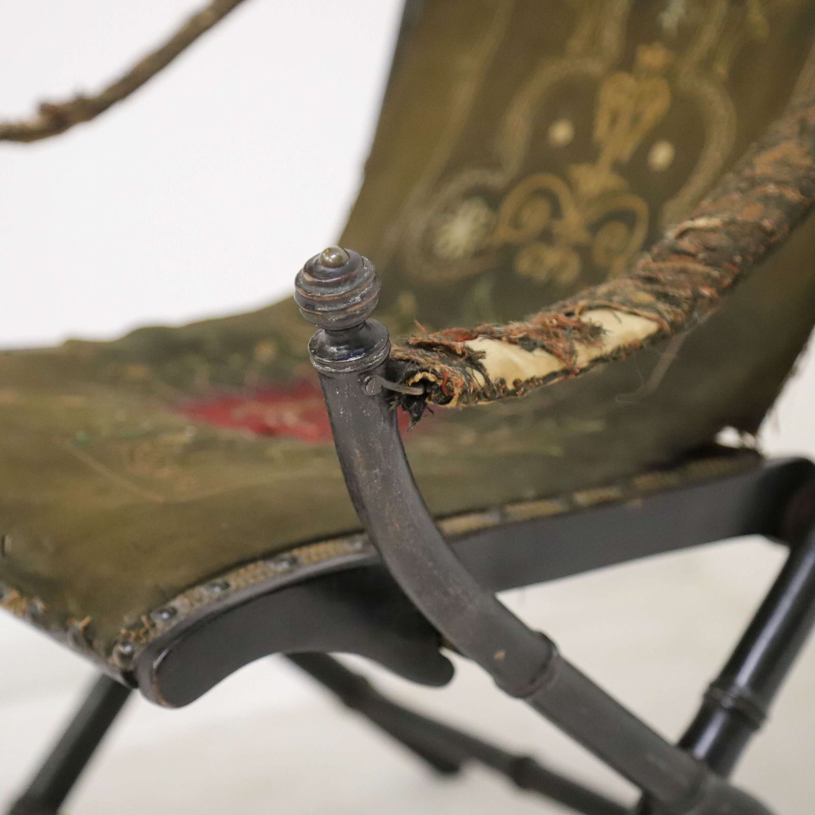 photo furniture Antique French Louis Philippe I (1830 1848) Ladies Campaign Folding Chair