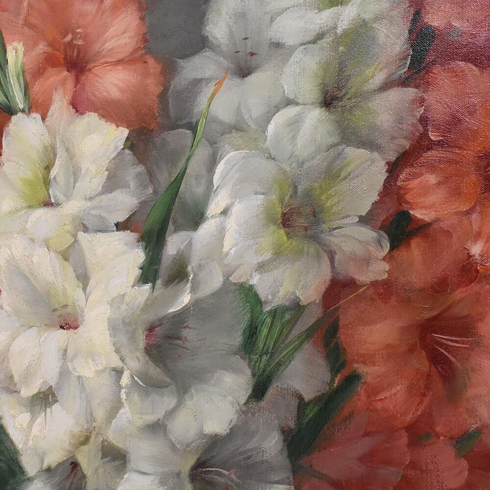 Beautiful Flower Paintings, Irises And Gerberas, Oil On Canvas, Julien Stappers, XX Century. photo buy