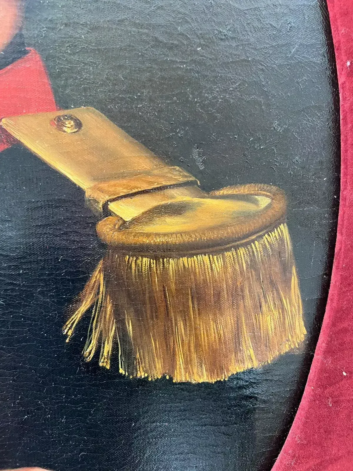 photo furniture Portrait Of An Officer, Signed Willem Geets, Oil On Canvas, 1867, 19th Century