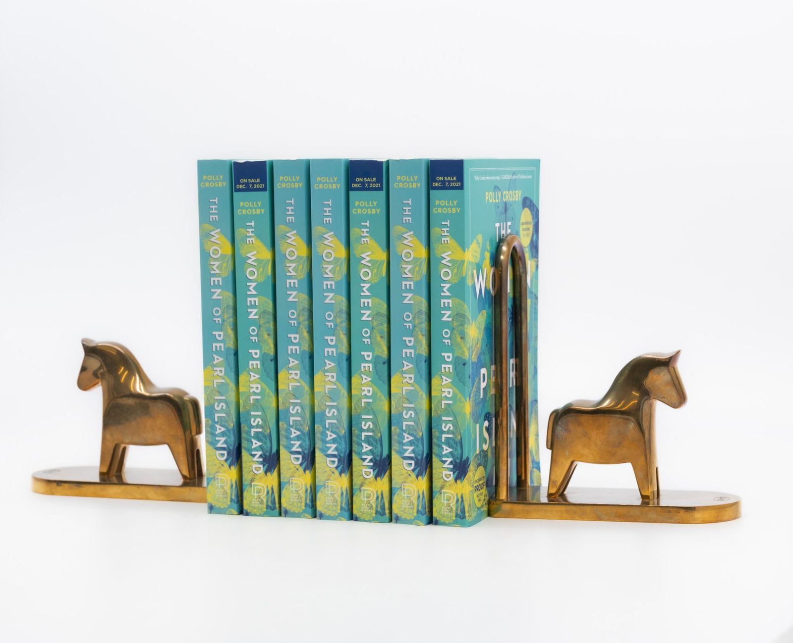Pair Of Brass Bookends By Lotta Horn For Rejmyre Mässingsbruk Horses Ponies Sweden 1990s photo 865.0