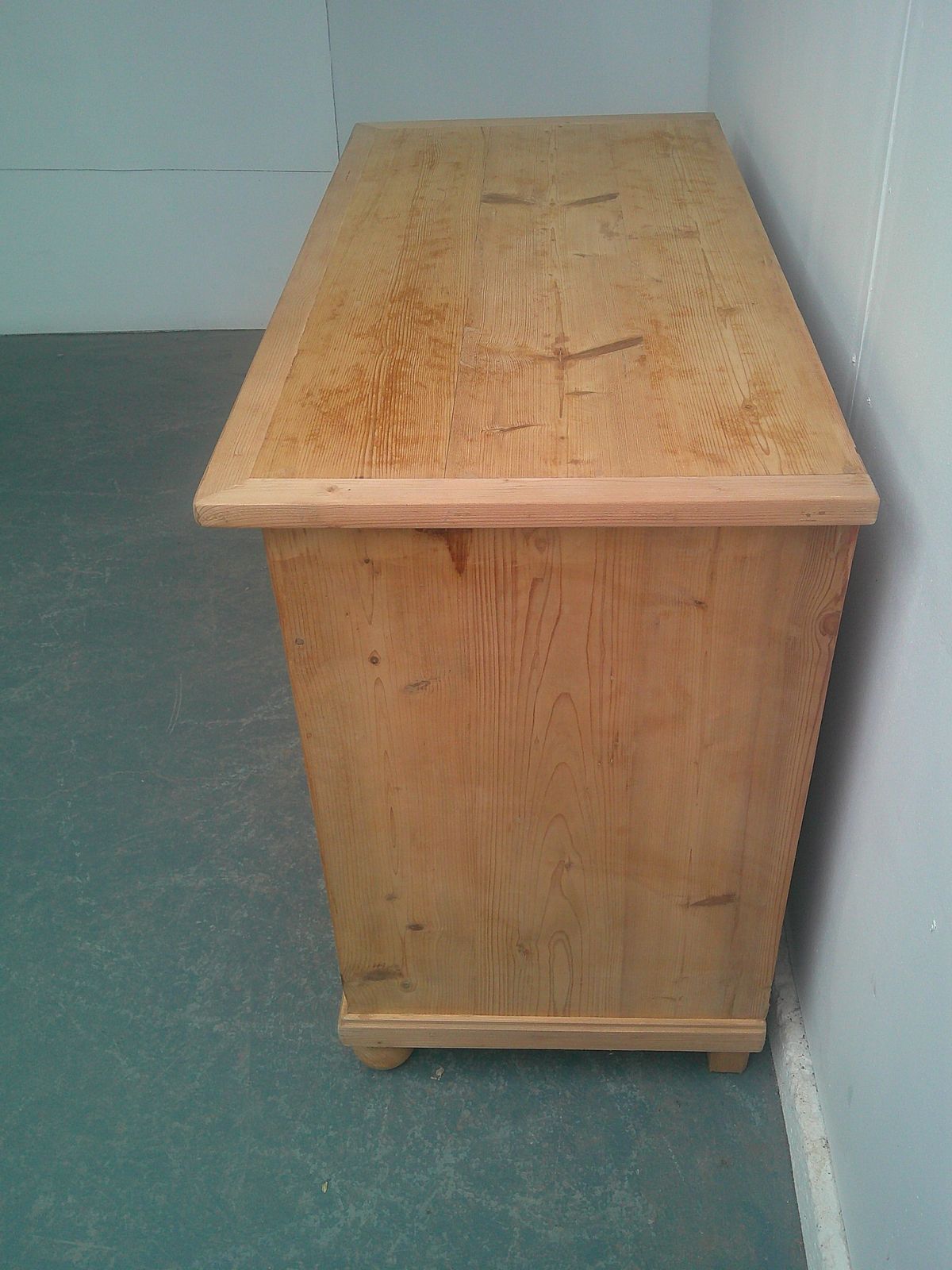 A Quality Victorian Pine 2 Drawer Dresser Base To Wax / Paint photo for sale