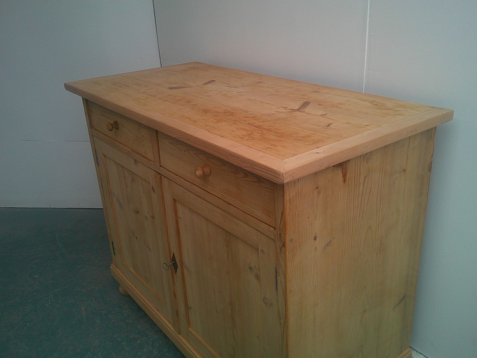 A Quality Victorian Pine 2 Drawer Dresser Base To Wax / Paint photo Furniture