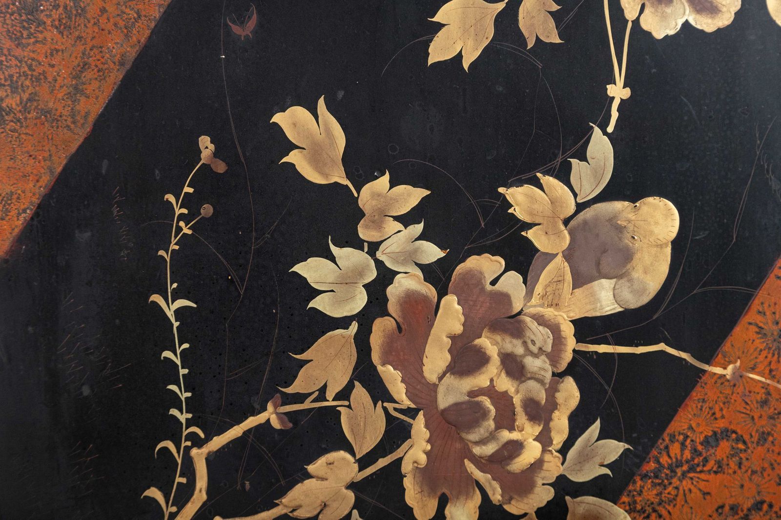 photo for sale 19thc English Bamboo & Lacquered Chinoiserie Cabinet