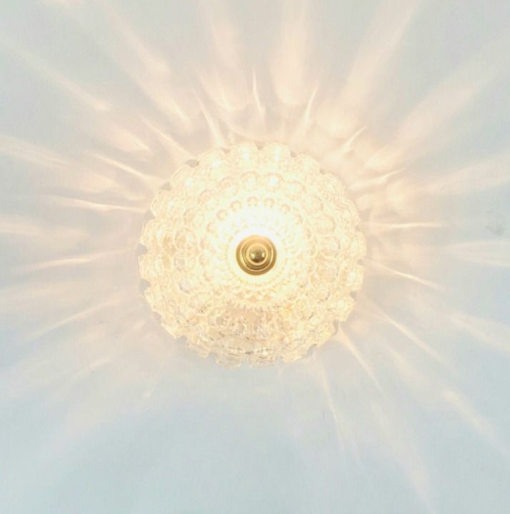 Pair Of Mid Century Diamond Glass Wall Lights By Helena Tynell For Limburg, Germany, 1960s photo buy
