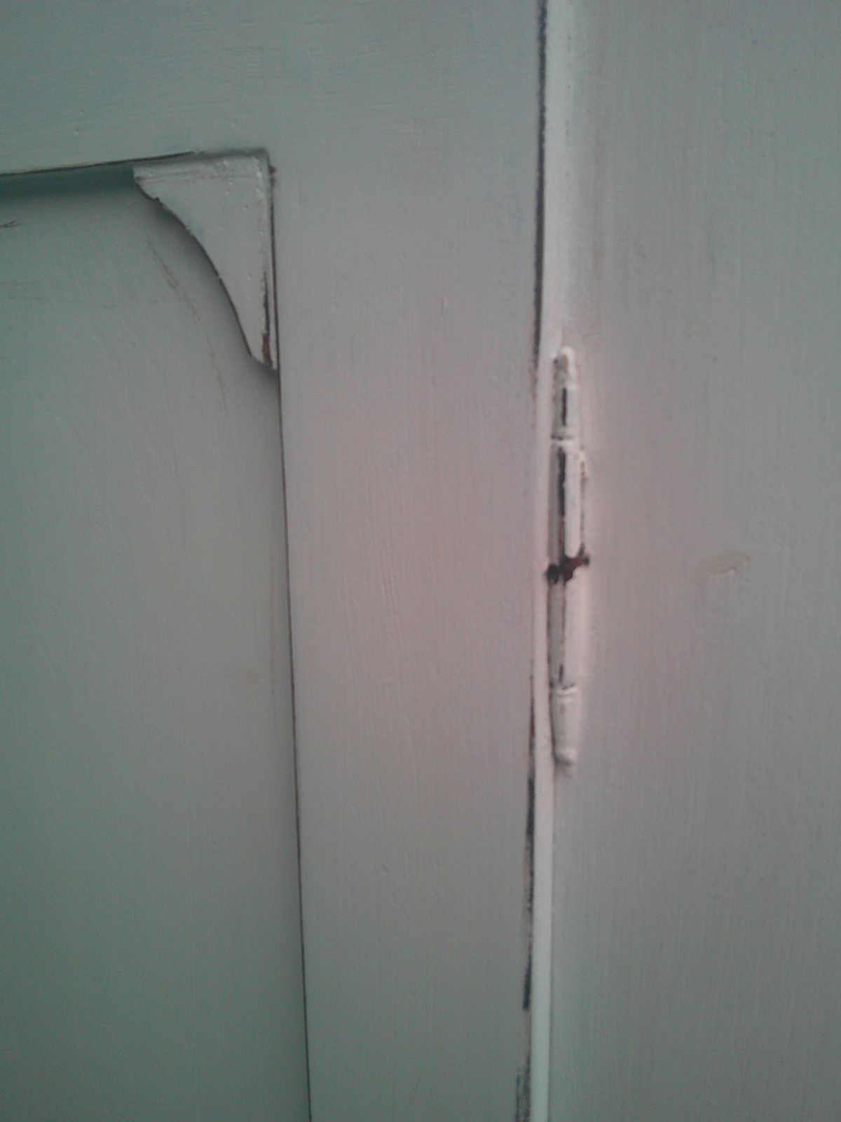 photo for sale A Lovely Painted White Pine Georgian 1 Piece Hall Wardrobe