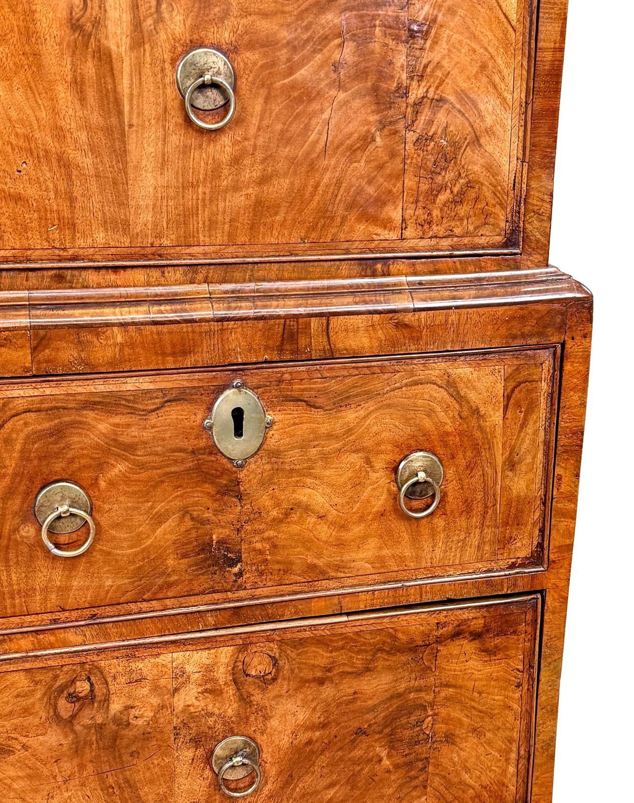 Georgian 18th Century Walnut Tallboy Chest On Chest (England, Circa 1720) photo Furniture