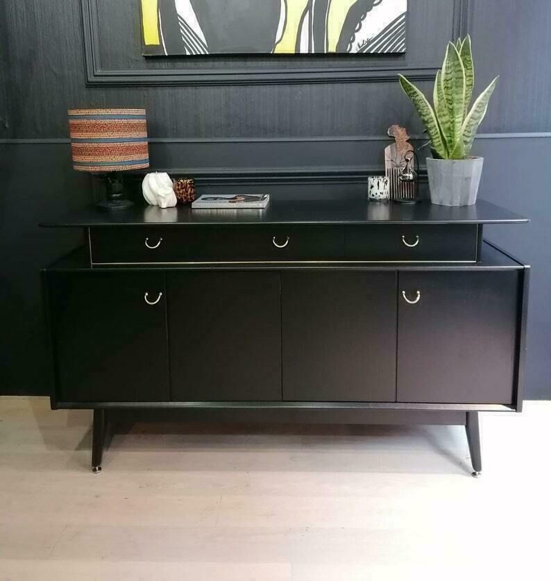 photo furniture G Plan Sideboard In Black & Gold