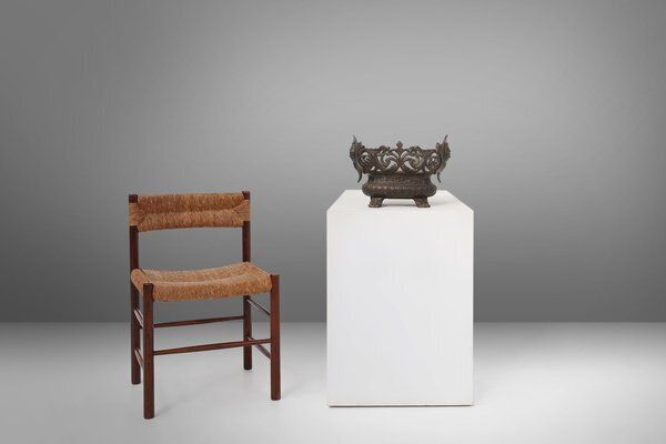 Cast Iron Planter Decorated With Masks And Lion Paws, France, 1850s photo furniture