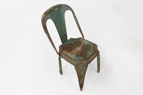 photo vinterior Vintage Green Model A Chairs From Tolix, France, 1950s, Set Of 4
