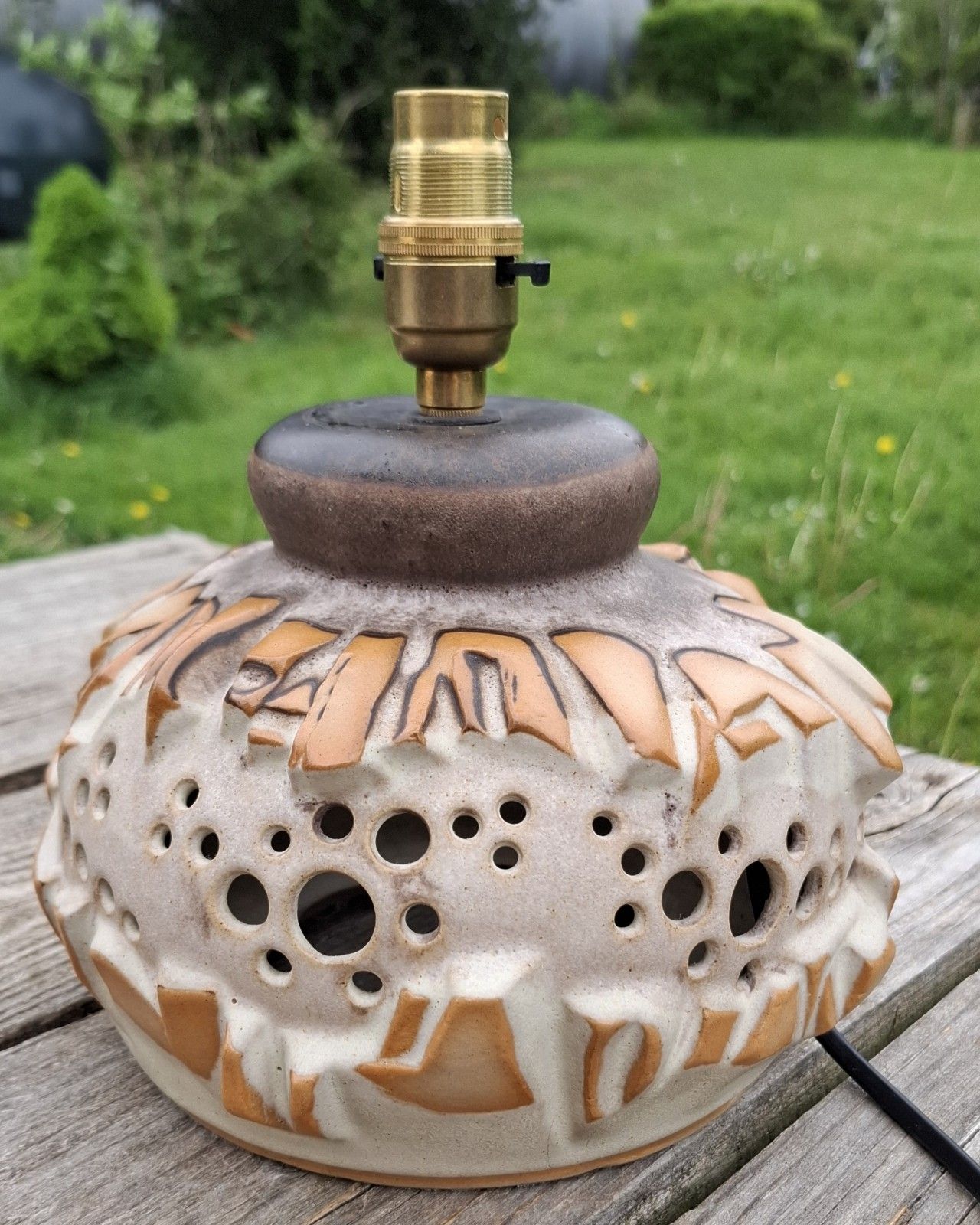 Vintage Shelf Concept Pottery Halifax Graham Alcock Brutalist Table Lamp Rare photo Lighting