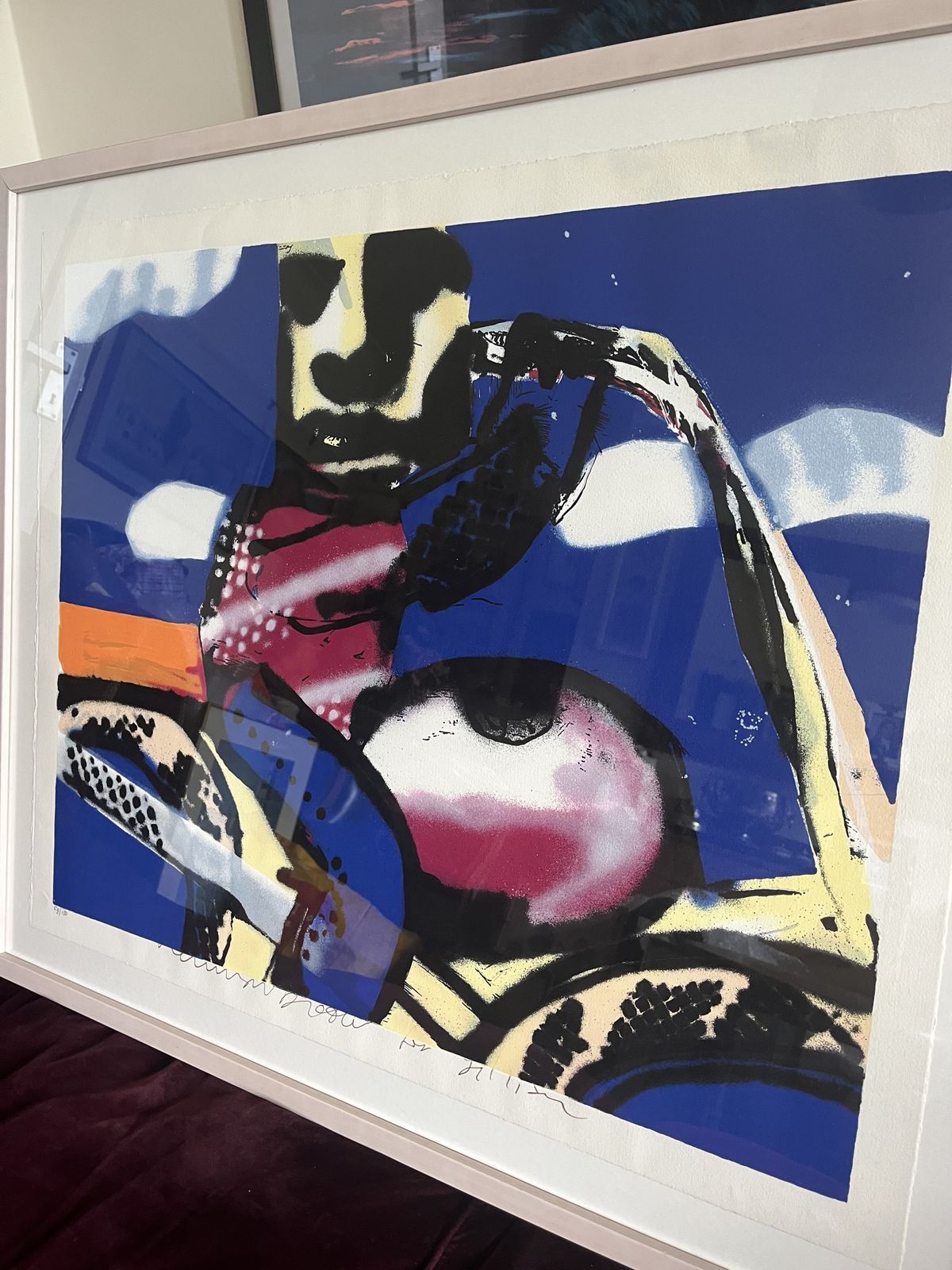 De Motorrijder The Motorcyclist Large Limited Edition Signed Herman Brood Screenprint photo Art