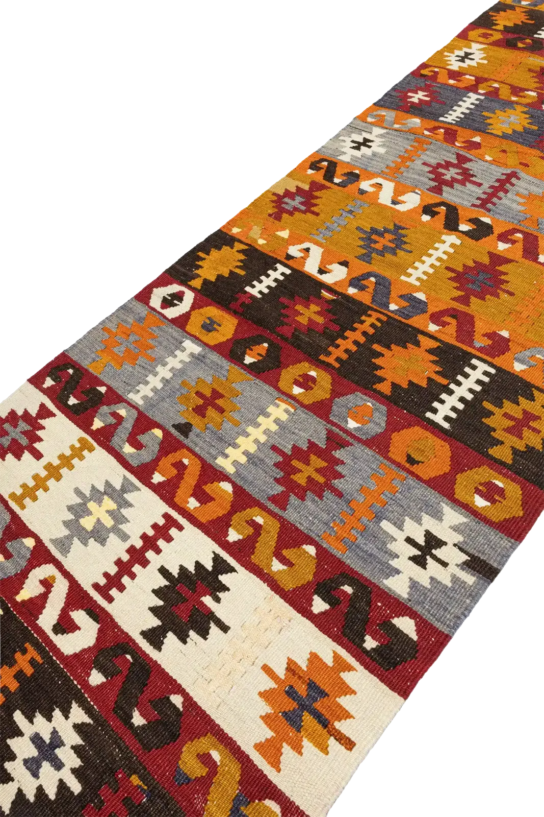 Balikesir Vintage Kilim 302x75cm photo Textiles
