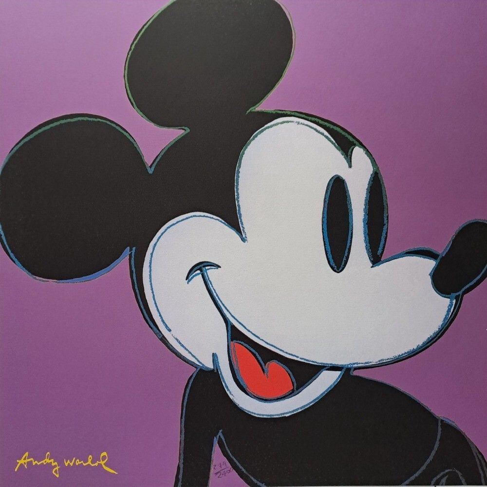 1980er Andy Warhol Signierte Limitierte Lithographie Mickey Mouse