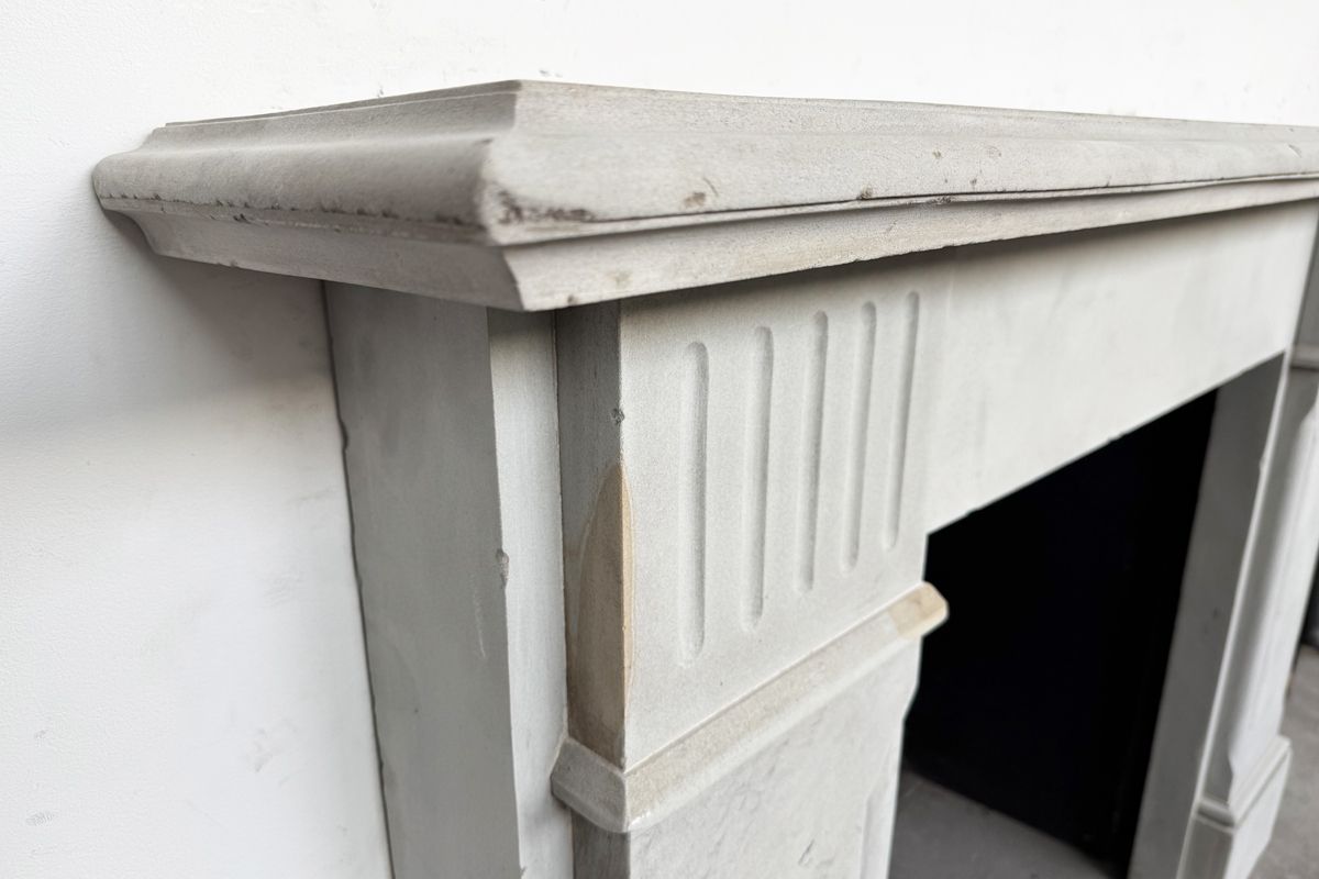 Large Antique 19th Century Victorian Grey Stone Fireplace Surround photo 3400.0