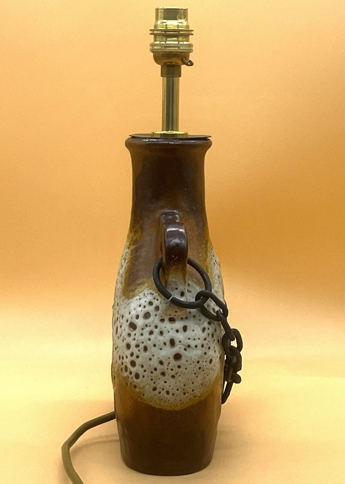 Mid Century Modern Carstens Tonnieshof Germany Keramik Luxus Serie Brutalist Fat Lava Table Lamp. 7934 22. photo for sale