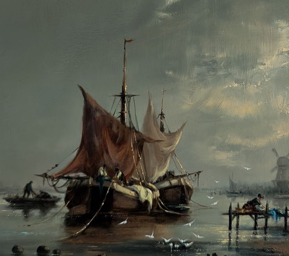 Large Gudrun Sibbons. Oil Painting photo for sale