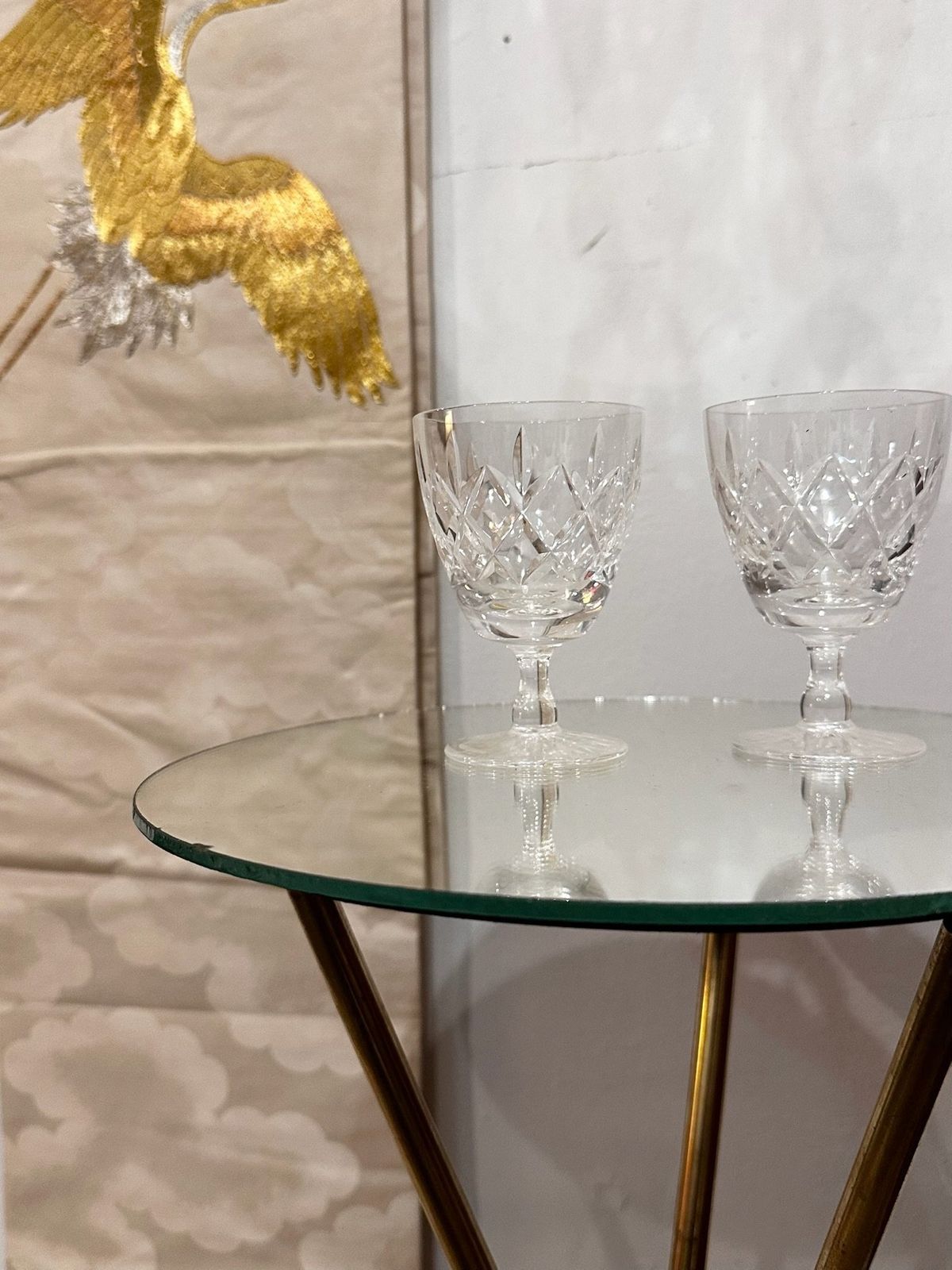 Brass And Mirror, Martini Tables. photo vintage