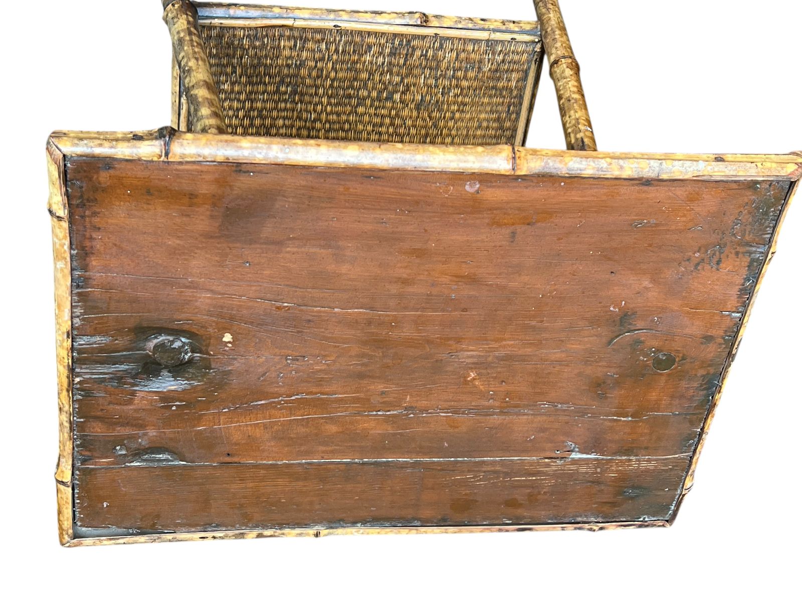 Antique Bamboo Side Table, Early 20th Century photo for sale